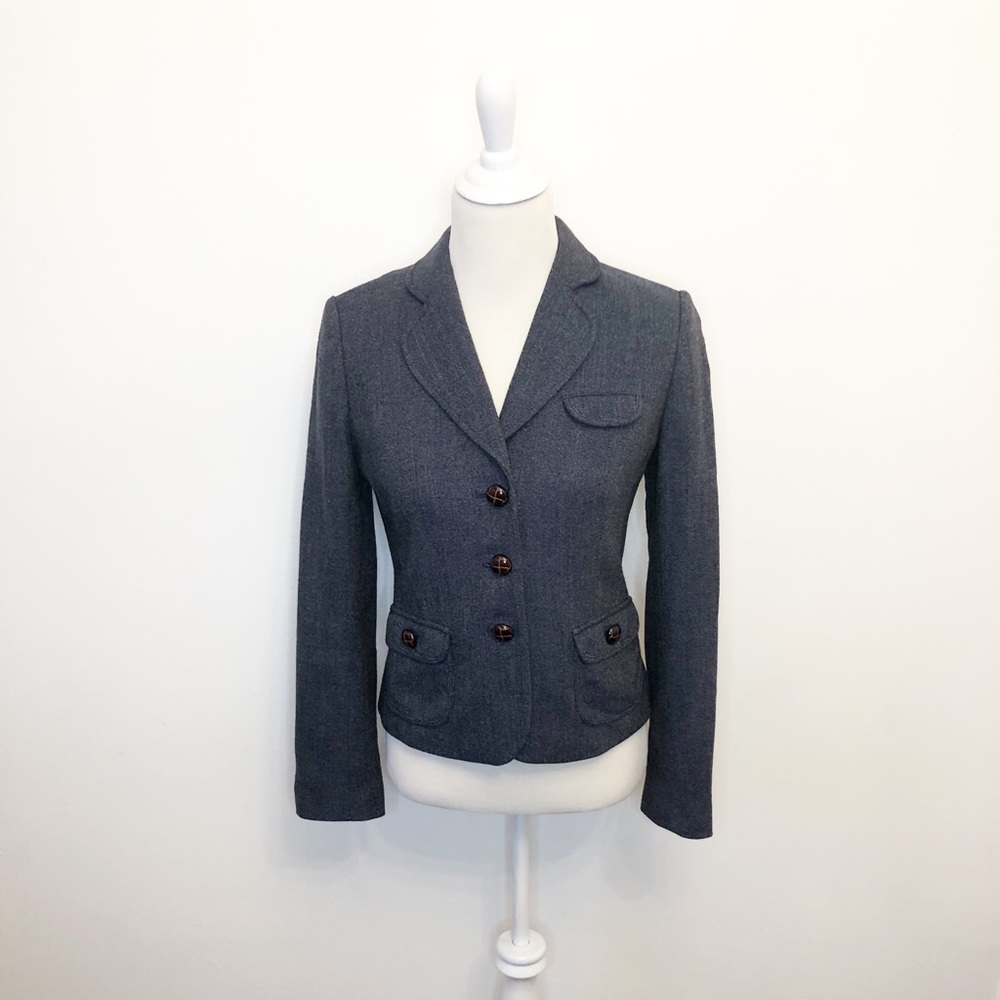 Banan Republic Wool Blue Gray  Blazer